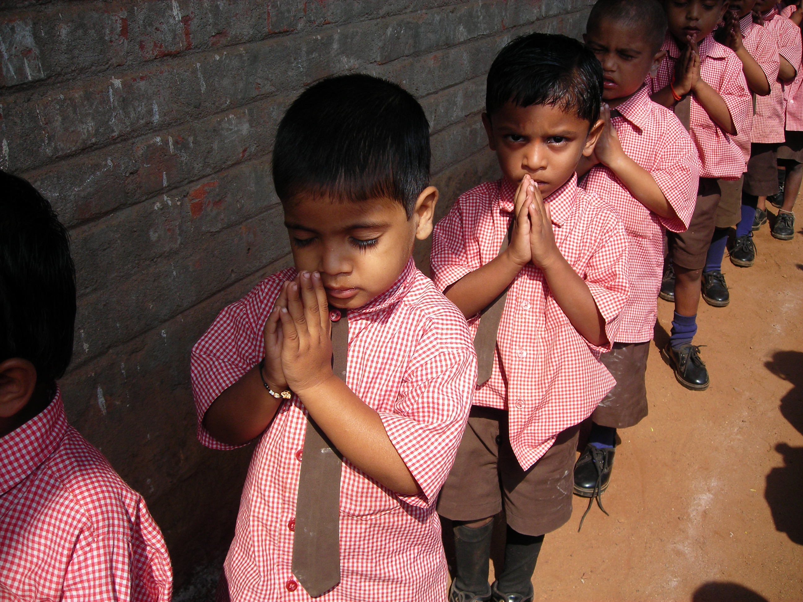 School uniforms made by Sewing Center students